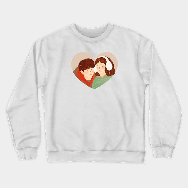 Bok Joo & Joon Hyung Heart - KDrama Crewneck Sweatshirt by aaalou